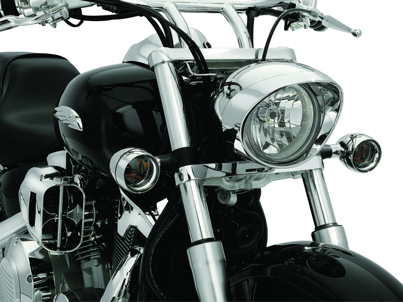 Kuryakyn Deep Dish Bezels With Smoke Lenses Red Light Light Accessories and Wiring Kuryakyn