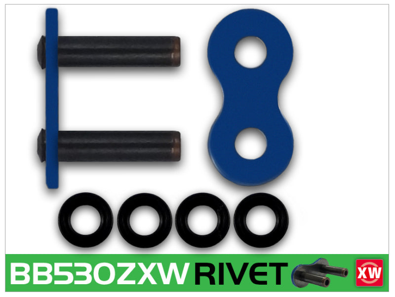 RK Chain BB530ZXW-RIVET - Blue Chains RK Chain