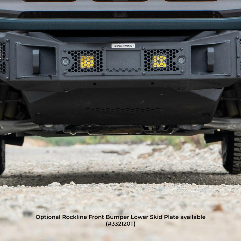 Go Rhino 21-24 Ford Bronco (2 and 4 Door) Rockline Full Width Bumper w/ Overrider Bar Bumpers - Steel Go Rhino