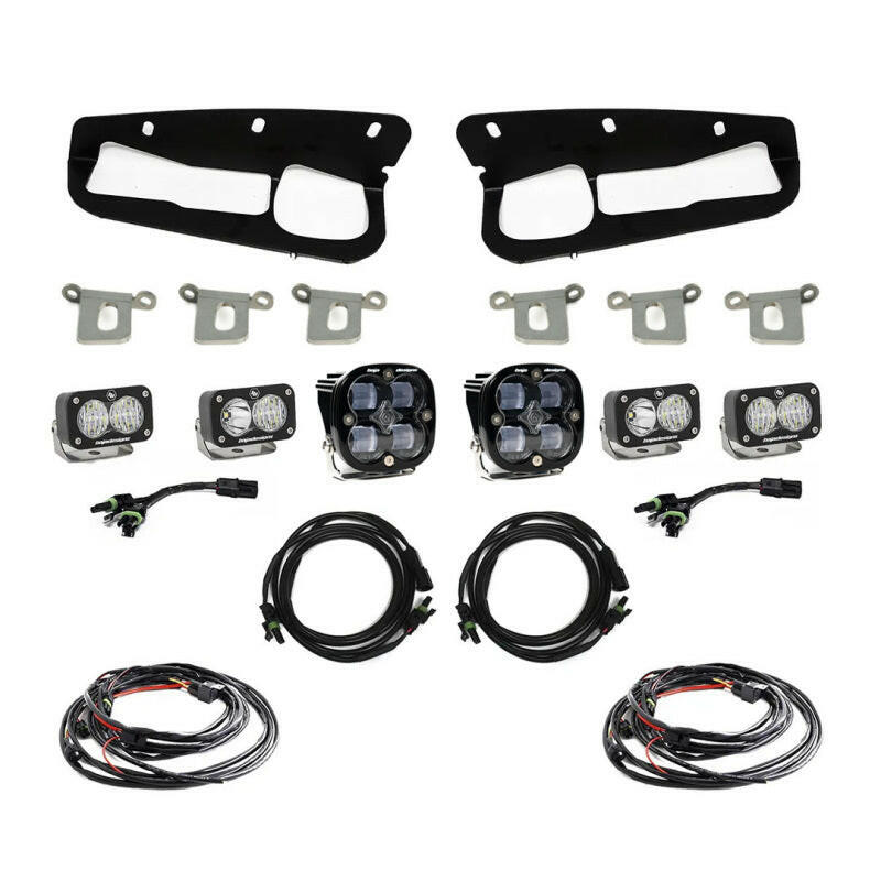 Baja Designs 2021+ Ford Bronco Clear SAE Fog Pocket Kit Fog Lights Baja Designs