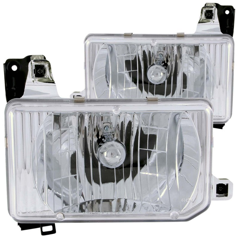 ANZO 1988-1989 Nissan Hardbody Crystal Headlights Chrome Headlights ANZO