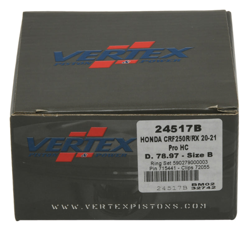 Vertex Piston 20-21 Honda CRF 250 R 250cc Forged High Compression Piston Kit Piston Sets - Powersports Vertex Pistons