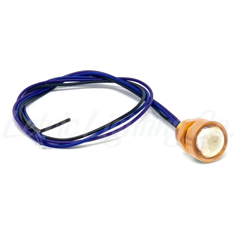 Letric Lighting Royal Flush G2 LED Sealed Gold Anodized Body - Red/Amber Light Accessories and Wiring Letric Lighting