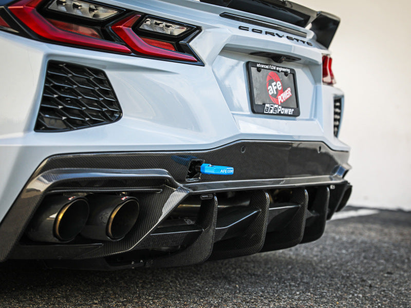 aFe CONTROL Rear Tow Hook Chevrolet Corvette (C8) 20-25 V8-6.2L- Blue Tow Hooks aFe