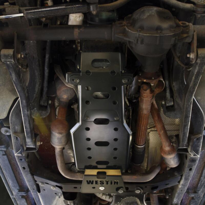 Westin/Snyper 07-11 Jeep Wrangler Transmission Pan Skid Plate - Textured Black Skid Plates Westin