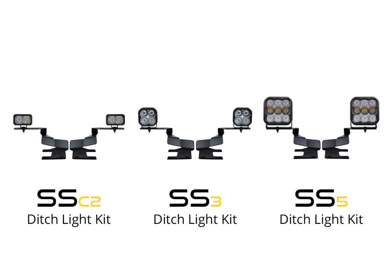 Diode Dynamics 17-22 Ford Super Duty Stage Series Backlit Ditch Light Kit Light Accessories and Wiring Diode Dynamics