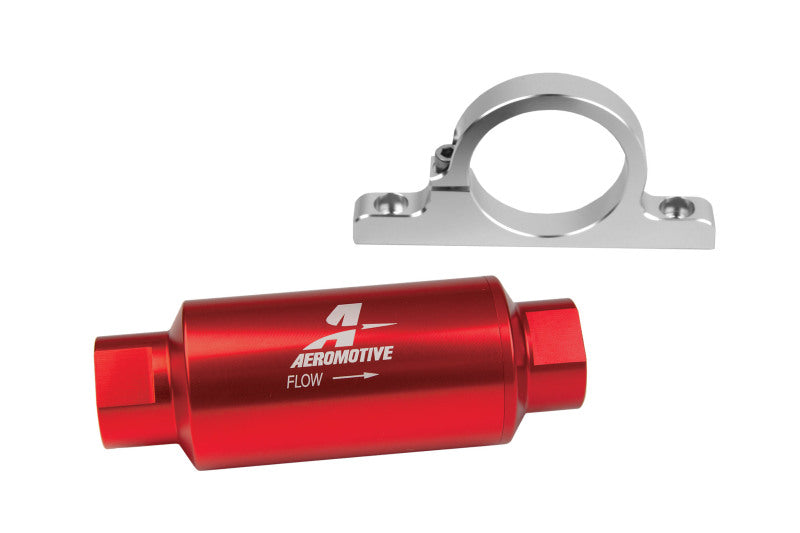Aeromotive Filter / Bracket Combo Kit - 12304 Filter / 12305 Billet Bracket Fuel Filters Aeromotive