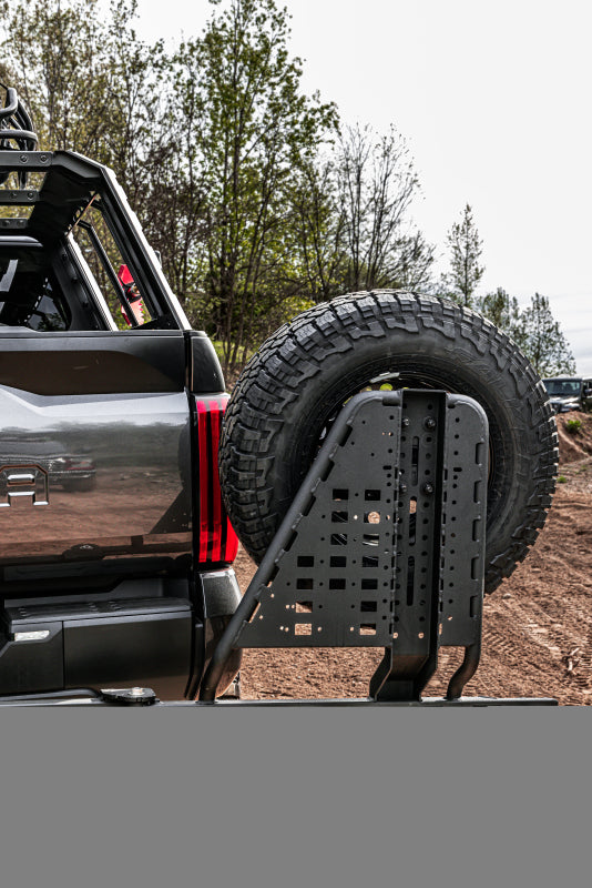 Go Rhino Swing-A-Way Hitch Mounted Tire Carrier (Lic. Plate Lights Not Included) - Textured Black Tire Carriers Go Rhino