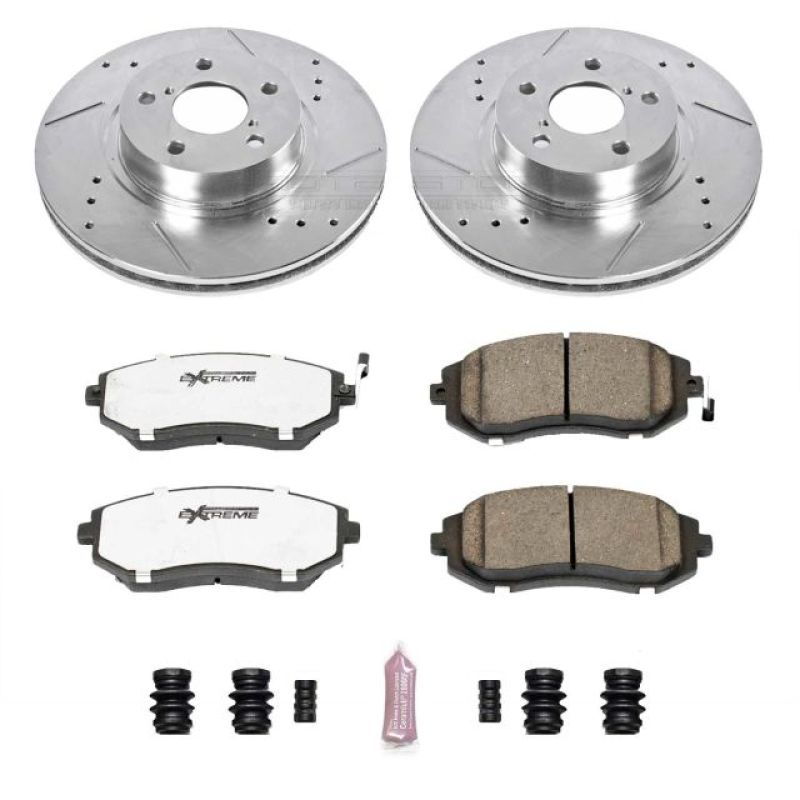 Power Stop 05-06 Saab 9-2X Front Z26 Street Warrior Brake Kit Brake Kits - Performance D&S PowerStop
