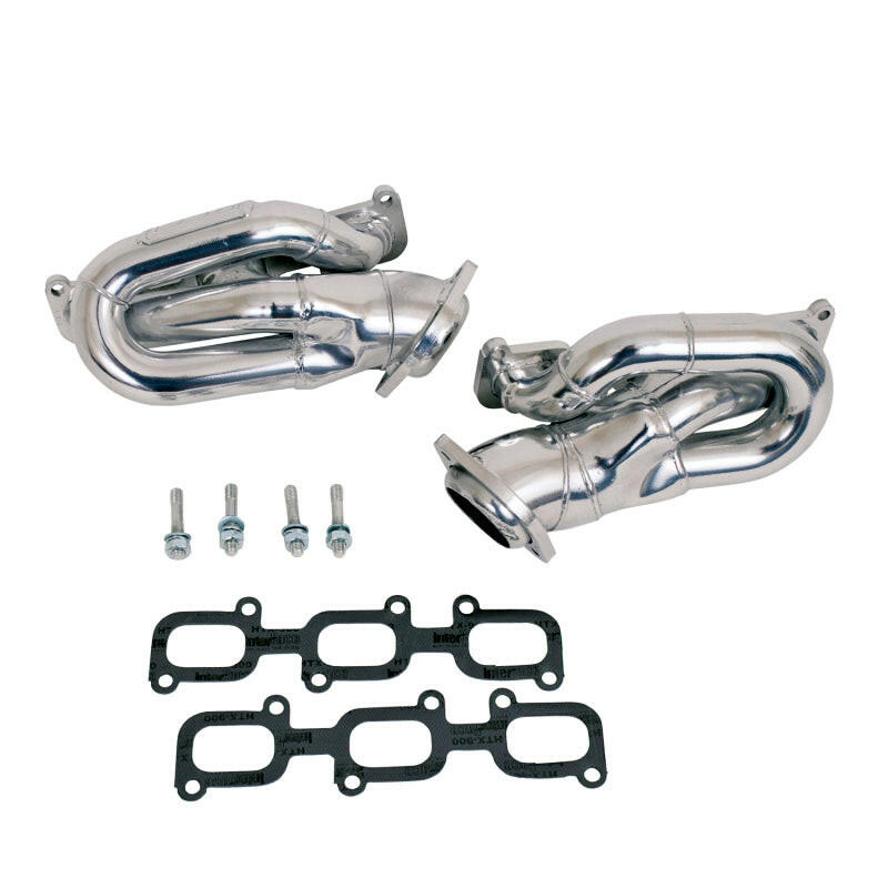 BBK 11-15 Ford Mustang 3.7L Shorty Tuned Length Headers - 1-5/8 Silver Ceramic (CARB EO 11-14 Only) Headers & Manifolds BBK