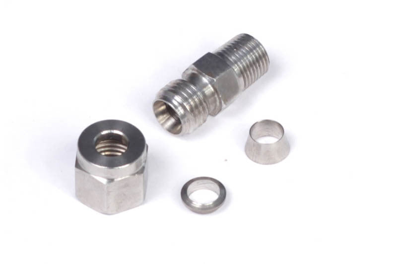 Haltech 1/4in Stainless Compression 1/8in NPT Thread Fitting Kit (Incl Nut & Ferrule) Fittings Haltech