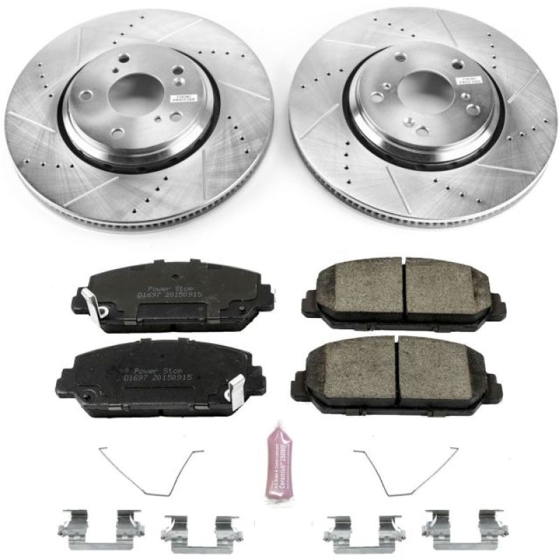 Power Stop 17-20 Honda Civic Front Z23 Evolution Sport Brake Kit Brake Kits - Performance D&S PowerStop