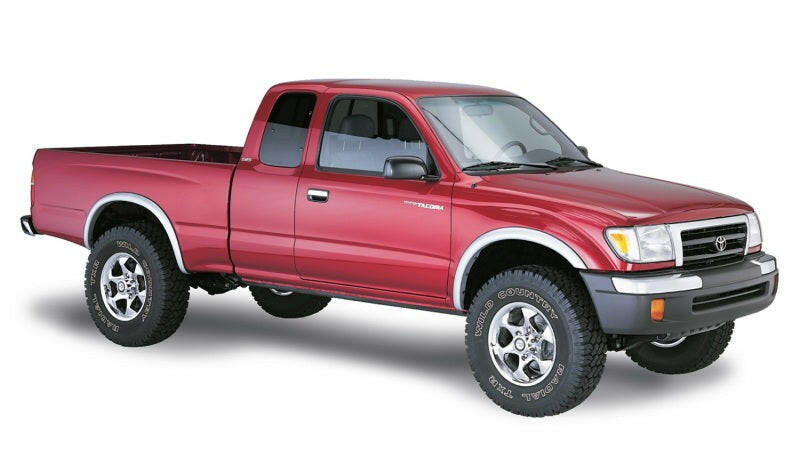 Bushwacker 95-04 Toyota Tacoma Fleetside OE Style Flares 4pc 74.5in Bed w/ 4WD Only - Black Fender Flares Bushwacker