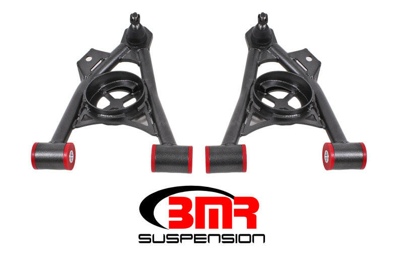 BMR 94-04 Ford Mustang Non-Adj. A-Arms Lower (Poly) w/ Spring Pocket - Black Hammertone Control Arms BMR Suspension