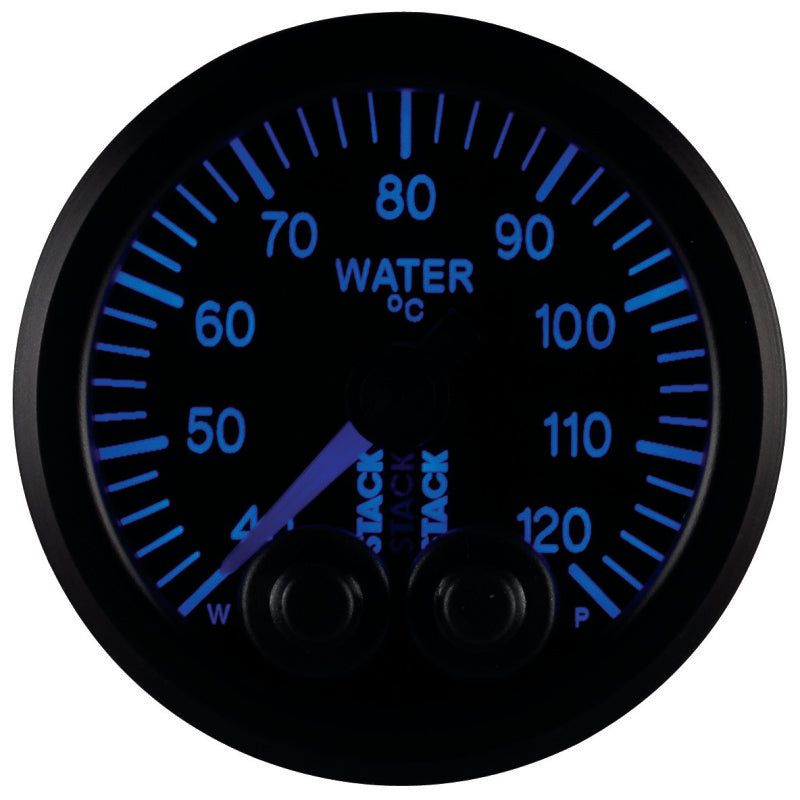 Autometer Stack 52mm 40-120 Deg C 1/8in NPTF Male Pro-Control Water Temp Gauge - Black Gauges AutoMeter