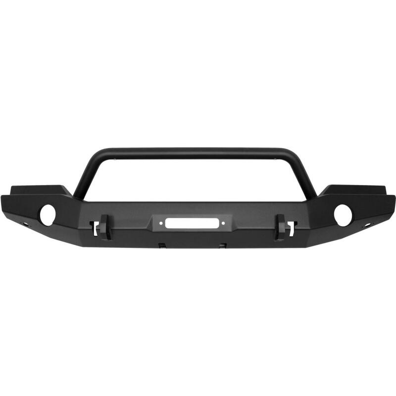 Westin 07-18 Jeep Wrangler JK WJ2 Full Width Front Bumper w/Bull Bar Textured Black Bumpers - Steel Westin
