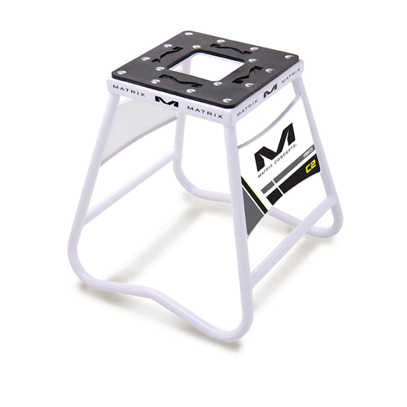 Matrix Concepts C2 Steel Stand with Nameplate - White Bike Stands Matrix Concepts
