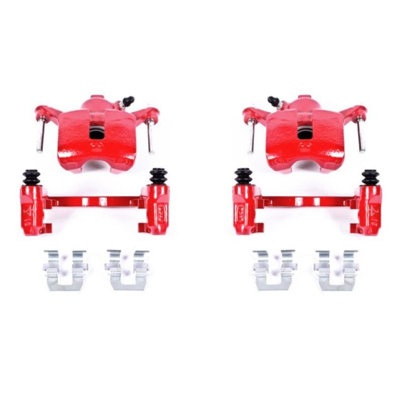 Power Stop 08-09 Buick Allure Rear Red Calipers w/Brackets - Pair Brake Calipers - Perf PowerStop