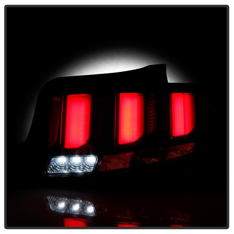Spyder 10-12 Ford Mustang Light Bar Seq Turn Signal LED Tail Lights - Smoke ALT-YD-FM10-LED-SM Tail Lights SPYDER