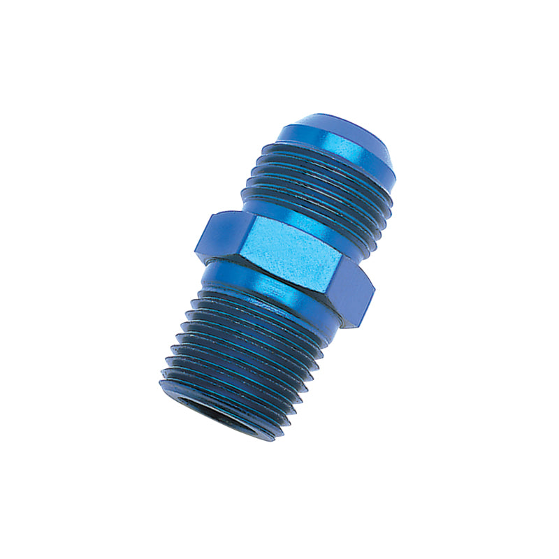 Russell Performance -6 AN to 3/8in NPT Straight Flare to Pipe (Blue) Fittings Russell