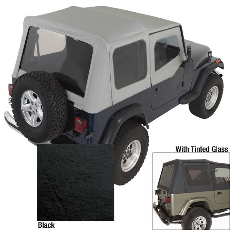 Rugged Ridge S-Top Door Skins Black Tinted Windows 88-95 Jeep Wrangler YJ Soft Tops Rugged Ridge