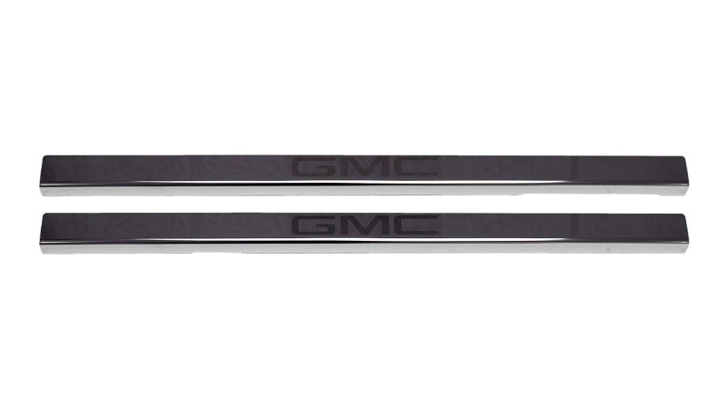 Putco 2020 GMC Sierra LD/HD Dbl/Regular Cab w/ GMC Etching (2pcs) Black Platinum Door Sills Door Panels Putco