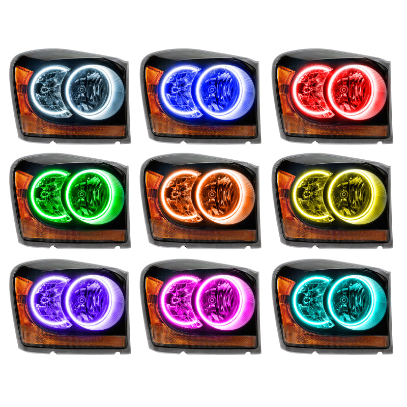 Oracle 04-06 Dodge Durango SMD HL - Black - ColorSHIFT w/ Simple Controller Headlights ORACLE Lighting
