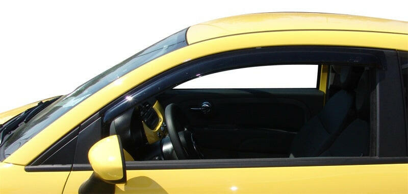 AVS 11-17 Fiat 500 Ventvisor Outside Mount Window Deflectors 2pc - Smoke Wind Deflectors AVS