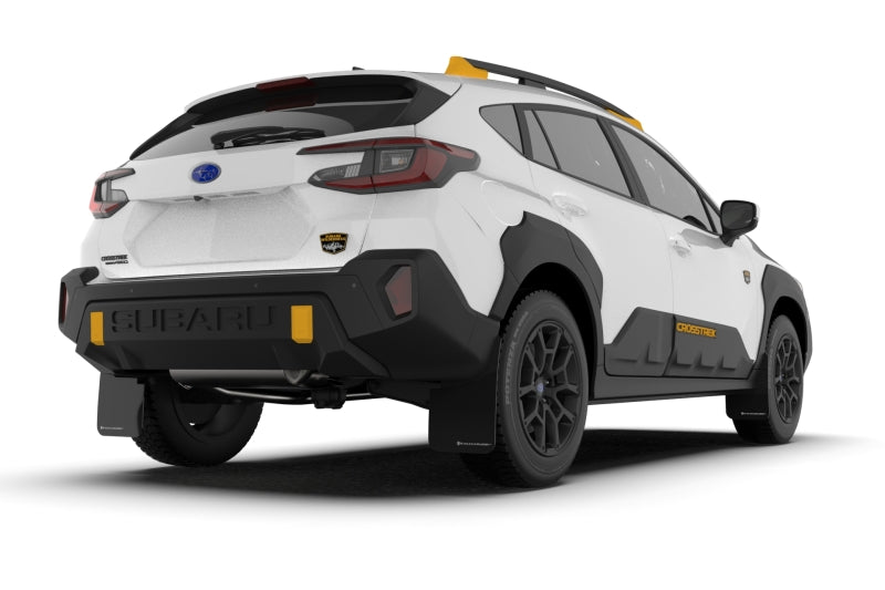 Rally Armor 24-25 Subaru Crosstrek (Wilderness Only) Black UR Mud Flap W/Red Logo - No Drilling Req Mud Flaps Rally Armor