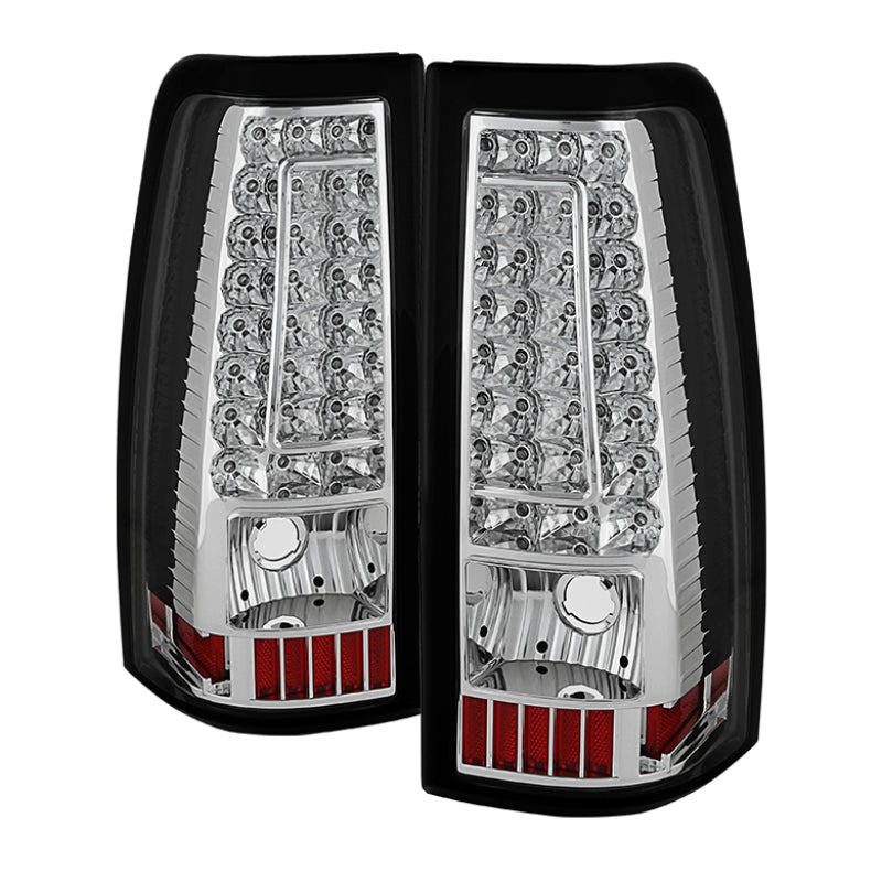 xTune Chevy Silverado 1500-2500-3500 03-06 C-Shape LED Tail Lights Chrome ALT-ON-CS03-G2-LED-C Tail Lights SPYDER