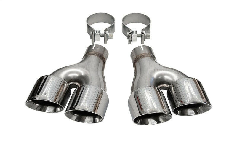 Corsa 2011-2021 Jeep Grand Cherokee Twin 2.5in Inlet / 4in Outlet Polished Pro-Series Tip Kit Tips CORSA Performance