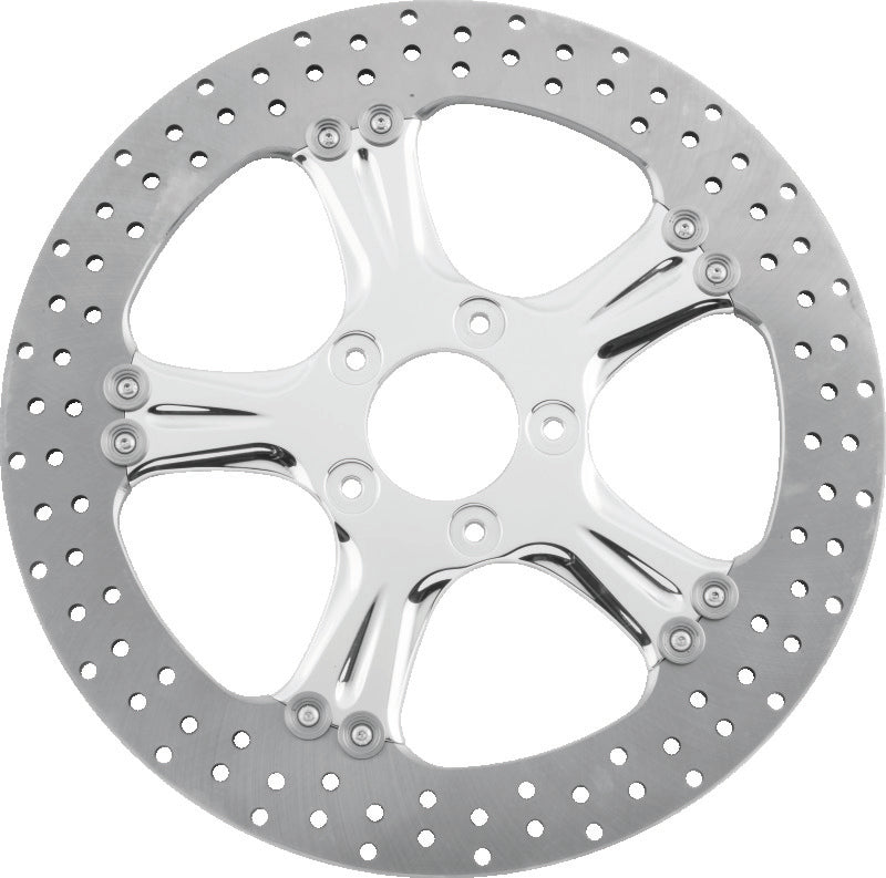 Performance Machine Disc/Carr 13x.20 Sf Wrath Fr - Polished Brake Rotors - Drilled Performance Machine
