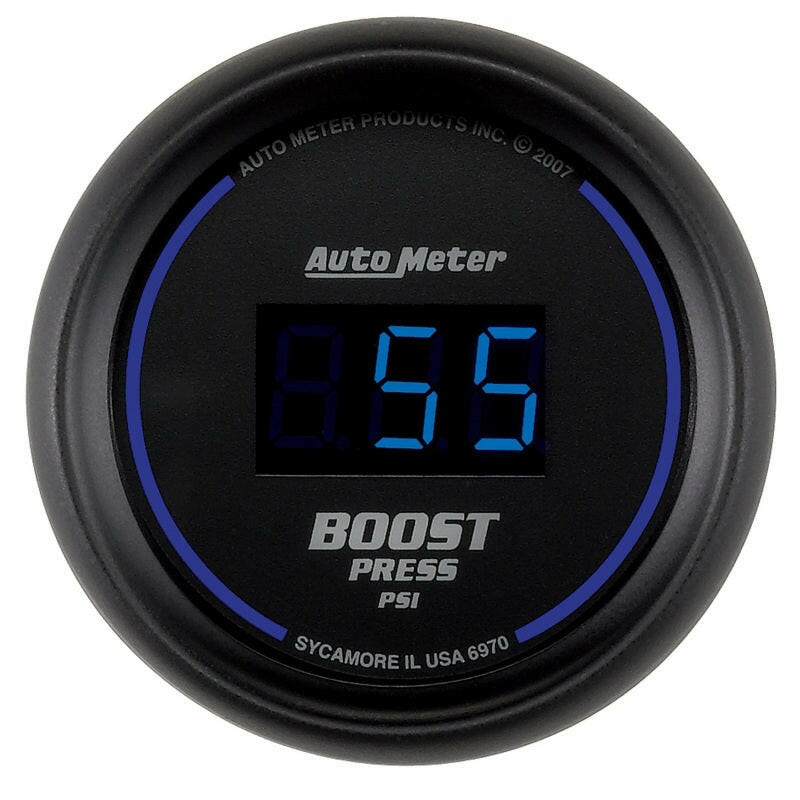 Autometer Cobalt Digital 52mm Digital 5-60 PSI Boost Gauge Gauges AutoMeter