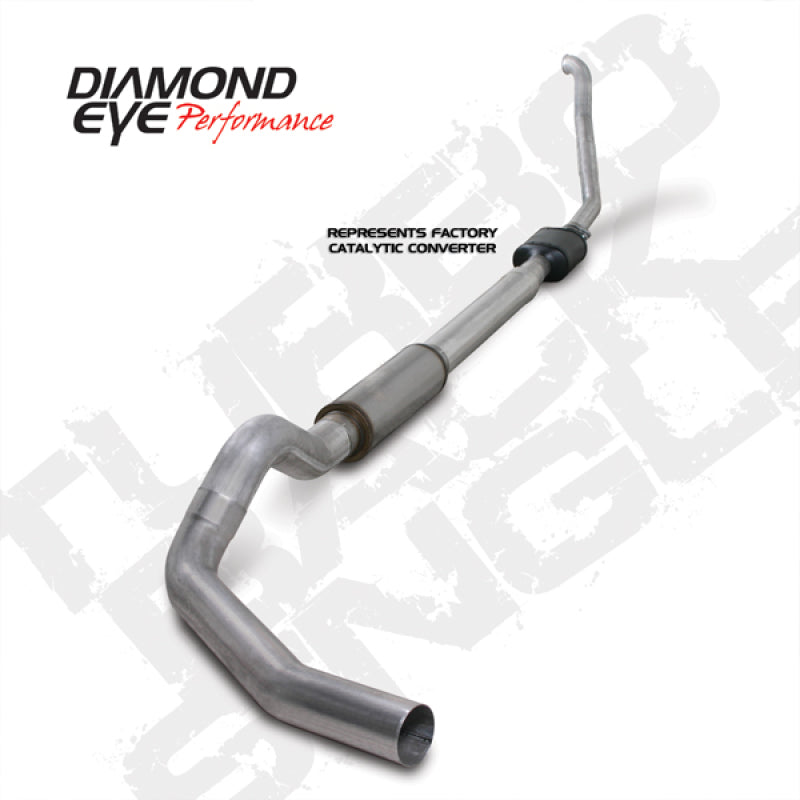 Diamond Eye KIT 5in TB SGL AL: 94-97 FORD 7.3L F250/F350 PWRSTROKE NFS W/ CARB EQUIV STDS Turbo Back Diamond Eye Performance