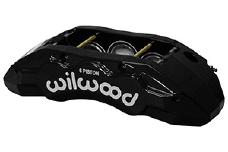 Wilwood Caliper-TX6R- R/H - Black 1.62/1.38/1.38in Pistons 1.38in Disc Brake Calipers - Perf Wilwood
