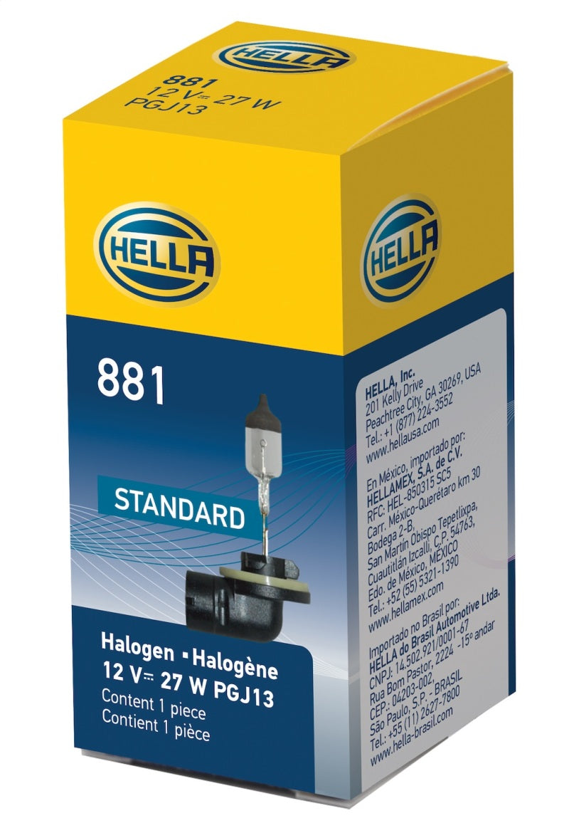 Hella Bulb 881 12V 27W Pgj13 T325 Bulbs Hella