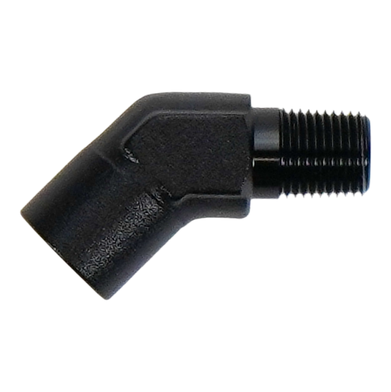 DeatschWerks 1/8in NPT Female to 1/8in NPT Male 45-Degree Fitting Fittings DeatschWerks