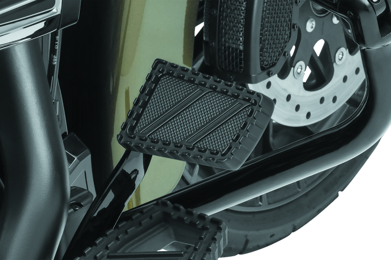 Kuryakyn Riot Brake Pedal Pad FL Models Satin Black Pedals Kuryakyn