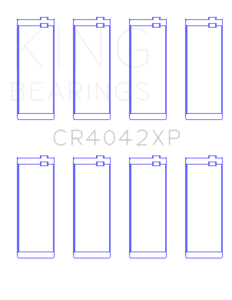 King BMW M40/M42/M43/M44 1.6L/1.8L/1.9L Connecting Rod Bearings (Set of 4) - Size +.026mm Bearings King Engine Bearings