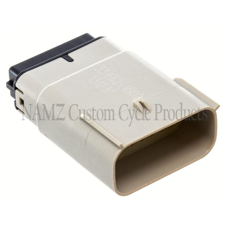 NAMZ 07-23 V-Twin Glide Left Handlebar Ctrl Molex MX-150 16-Pos Male Connectr - Gray (HD 72492-07GY) Wiring Connectors NAMZ