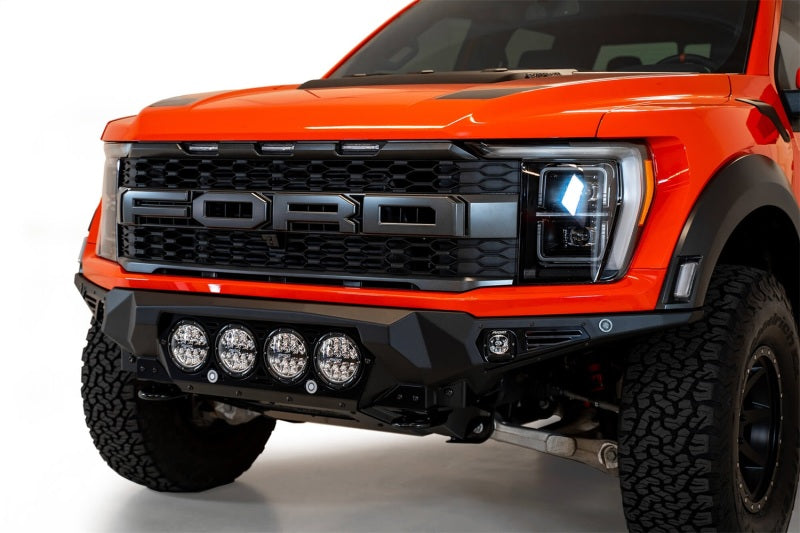 Addictive Desert Designs 2021+ Ford Raptor Bomber Front Bumper w/ 4 Rigid 360 6in Light Mounts Bumpers - Steel Addictive Desert Designs