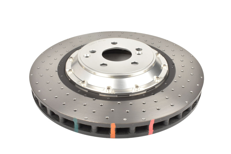 DBA 16-21 Mercedes-Benz C63 S AMG 5000 Series Drilled & Dimpled Front Brake Rotor w/Anodized Hat Brake Rotors - 2 Piece DBA