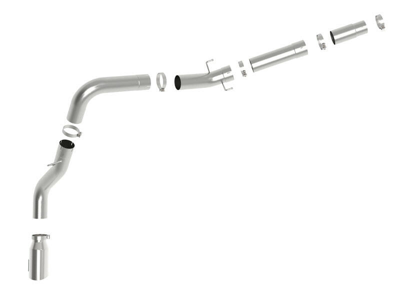 aFe LARGE BORE HD 5in 409-SS DPF-Back Exhaust w/Pol Tip 19-20 Ram Diesel Trucks L6-6.7L (td) DPF Back aFe