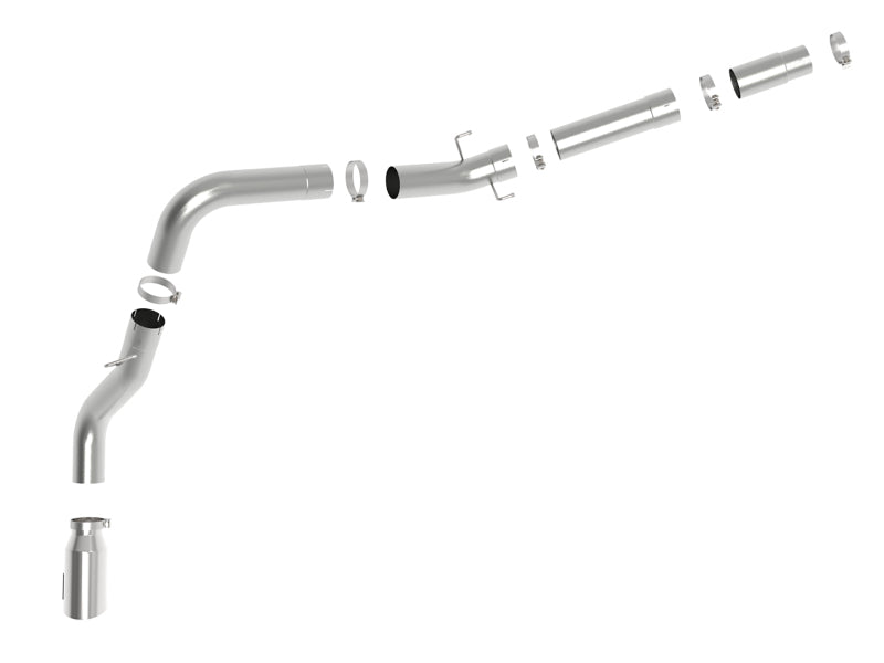 aFe ATLAS 5in DPF-Back Alum Steel Exhaust System w/Polished Tip 19-20 Ram Diesel Trucks L6-6.7L (td) DPF Back aFe
