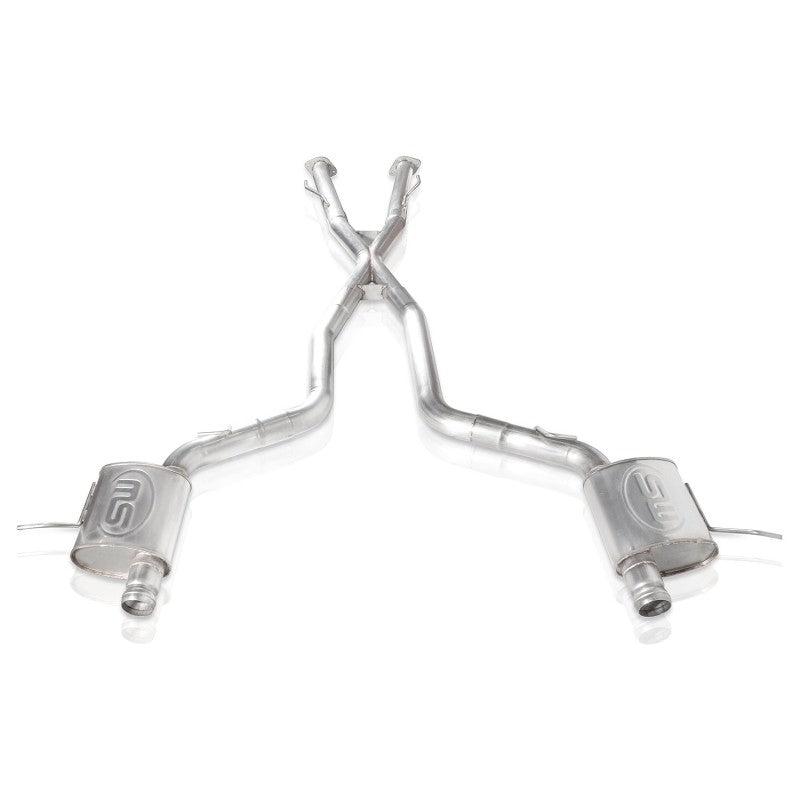 Stainless Works 2018 Jeep TrackHawk 6.2L 3in Catback System X-Pipe Turbo S-Tube Muffler Stock Exit Catback Stainless Works