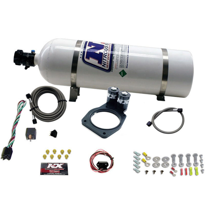Nitrous Express 10-15 Chevrolet Camaro Nitrous Plate Kit (50-150HP) w/15lb Bottle Nitrous Systems Nitrous Express