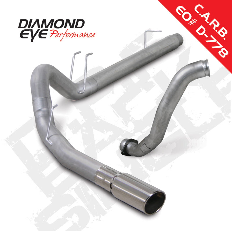 Diamond Eye KIT 4in DPF-BACK w/ DP Single AL 08-10 Ford 6.4L Powerstroke F250/F350 DPF Back Diamond Eye Performance