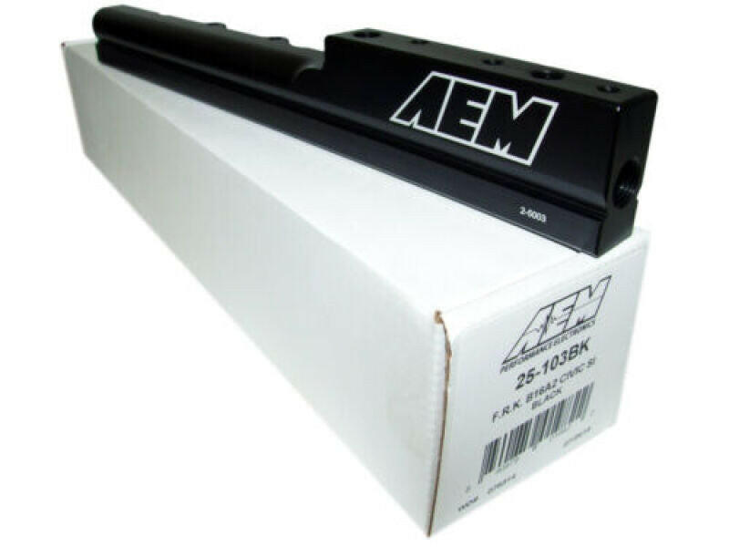 AEM 99-00 Honda Civic Si Black Fuel Rail Fuel Rails AEM