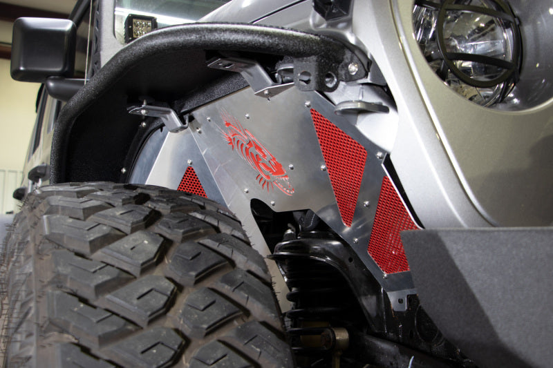 Fishbone Offroad 2018+ Jeep Wrangler JL Front Pair Aluminum Raw Inner Fenders Fenders Fishbone Offroad