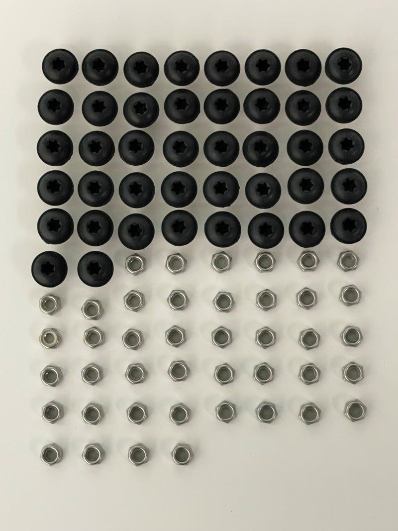 EGR Black Stainless Steel Powdercoated Bolt Kit Fender Flares EGR